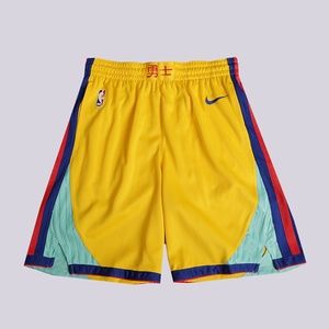 Nike Golden State Warriors City Edition Swingman Shorts AJ1254-728 (Gold/Blue)